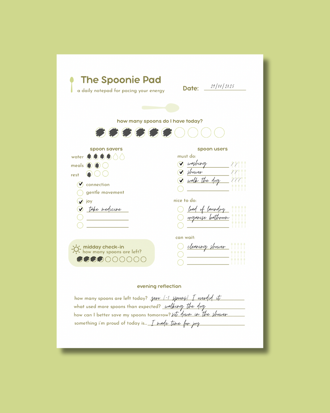 The Spoonie Pad Digital Download