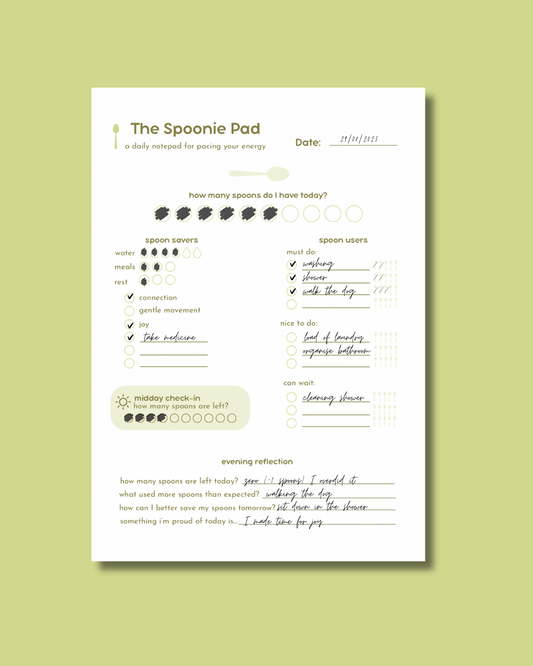The Spoonie Pad Digital Download