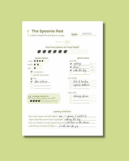 The Spoonie Pad Digital Download